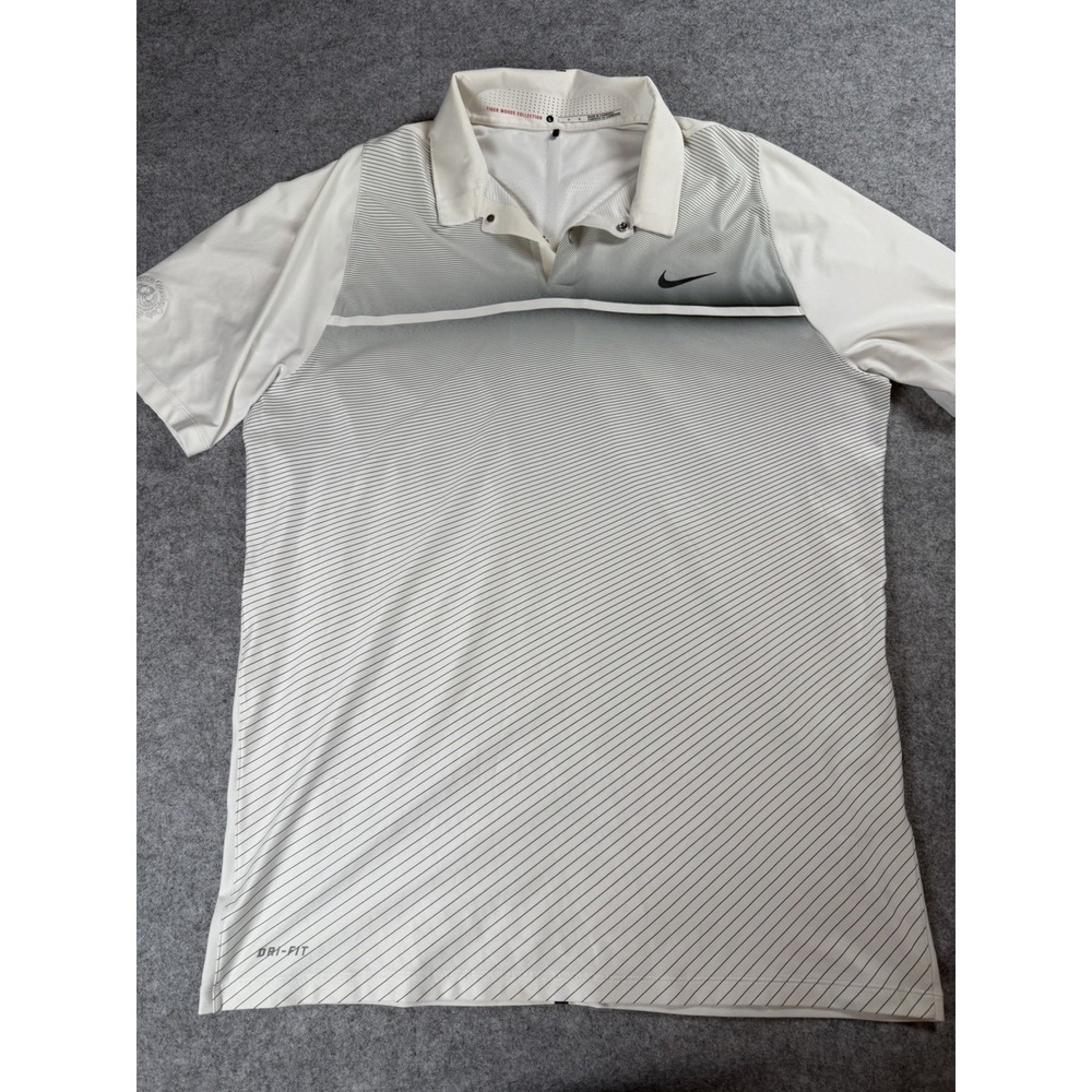 Nike Tiger Woods Mens Large Dri Fit‎ Golf Polo Shirt Waialae Country Club Preppy